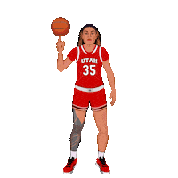 Utah Utes Basketball Sticker by SportsManias