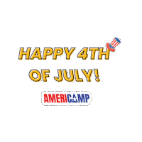 AmeriCamp camping 4th of july fourth of july summer camp Sticker