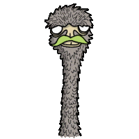 Ostrich Day Trip Sticker by Exchange LA