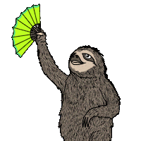 Sloth Day Trip Sticker by Exchange LA