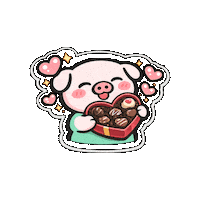 pigsyfun love heart kawaii sweet Sticker