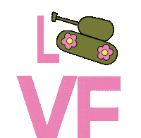 ArmyPinkPeace love pink flowers i love you Sticker
