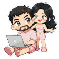 Work From Home Hug Sticker