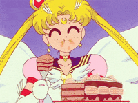 sailor moon eating GIF