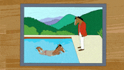 pool swimming GIF by BoJack Horseman