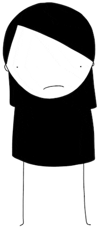terezap girl no sad illustration Sticker