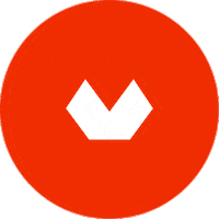 Domestika love heart white red Sticker