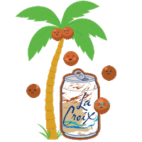 palm tree love Sticker by LaCroix Sparkling Water