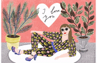 i love you girl GIF by Veronique de Jong