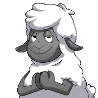 Suspicious Sheep Sticker by The Sad Times