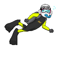 Deep Sea Swimming Sticker by Zhot