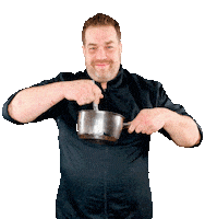 huusvanguus food water man cooking Sticker