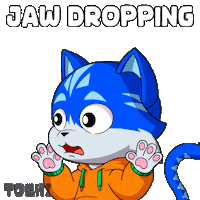 Cat Wow Sticker by Toshithecat