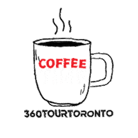 360tourtoronto coffee good morning caffeine latte Sticker