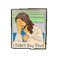 pinnedpins face jesus i facepalm Sticker