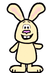 barfythecarrot happy smile wave bunny Sticker