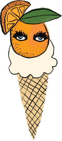 Ice Cream Orange Sticker by Seattle Chocolate