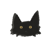 studiopapercat cat black yellow tired Sticker