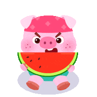 LOTTYFRIENDS summer character pig 2d Sticker