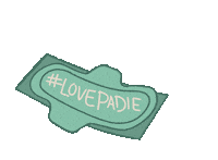 lovepadie green pads biodegradable sanitary pad Sticker