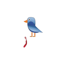 Hungry Blue Bird GIF by GT8Studios
