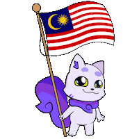 Kuala Lumpur Flag Sticker by Lucky Kat Studios