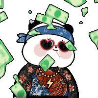 Living Large Money Money Sticker by Kanpai Pandas
