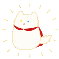 White Cat Kitty Sticker