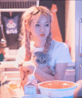 Cute Girl Cat GIF