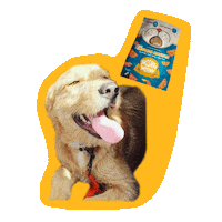 AwesomePawsomeTreats happy dog yummy yum Sticker