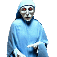 transgreaser halloween blue scary ghost Sticker