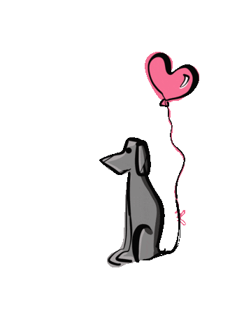 theprettymutt giphyupload dog valentine balloon Sticker