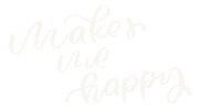 Makes Me Happy Calligraphy Sticker