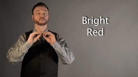 sign language bright red GIF by Sign with Robert
