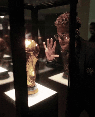 ttribam neymar world cup trophy neymarworldcuptrophy neymar admiring trophy GIF