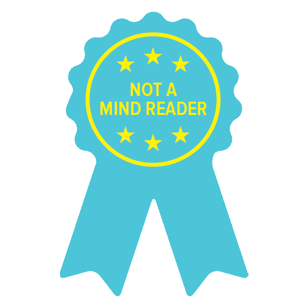 boldfacedgoods giphyupload award blue ribbon mind reader Sticker