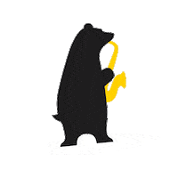 Bear Saxophone Sticker by Visitpori