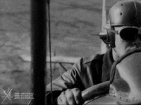 NationalWWIMuseum black and white airplane military pilot GIF