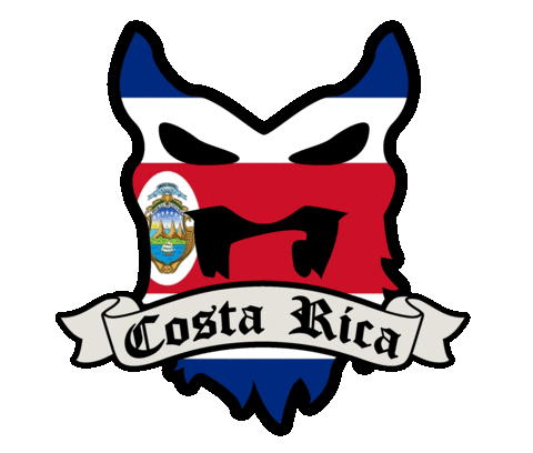 Costa Rica Beard Sticker by BEARDED VILLAINS