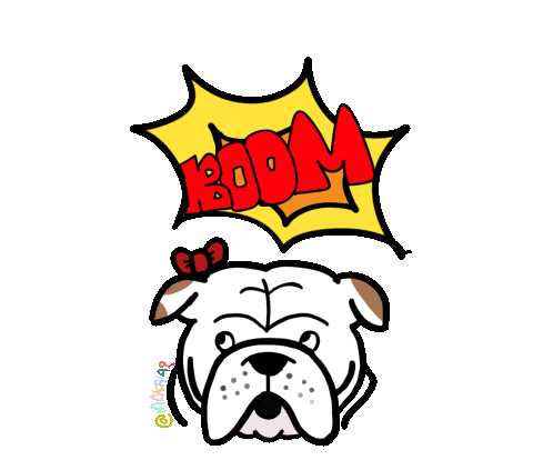 dog hello Sticker by makala9_