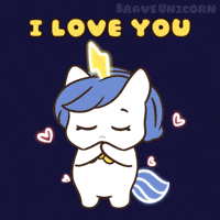 I Love You Heart GIF by Brave Unicorn
