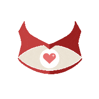 Meganloug disney red marvel eye Sticker