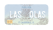 Las Olas License Sticker by Pura Vida Miami