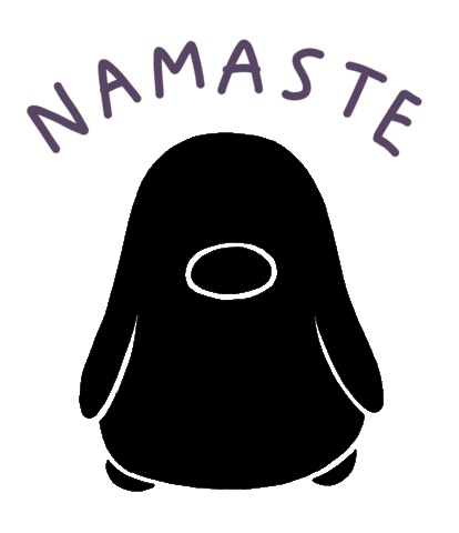 Yoga Penguin Sticker by Melissa Goh