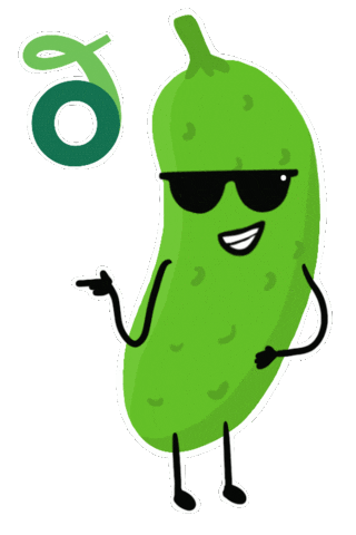 Cucumber Sticker by Dolina Ovoshey