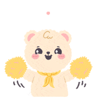 iWhiteKoreaOfficial happy excited bear skincare Sticker