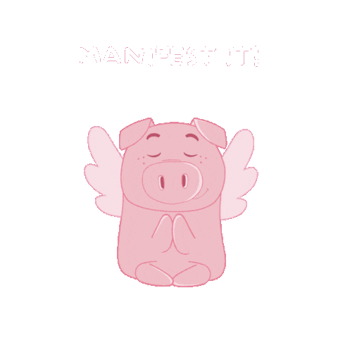 Flying Pig Sticker by PositivelyPigasus