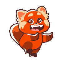 Happy Red Panda Sticker by Walt Disney Studios