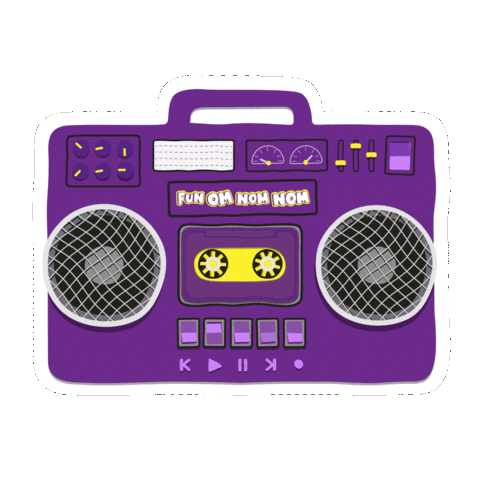 Cheese Boombox Sticker by Strings & Things