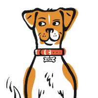 yummerspets dog neon yummers yummerspets Sticker
